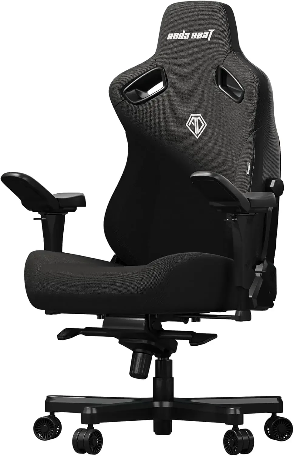 Black Fabric Gaming Chairs with 5D Armrest, Comfortable Office Chair with Lumber Support - Heavy Duty Computer Chair Wide Seat