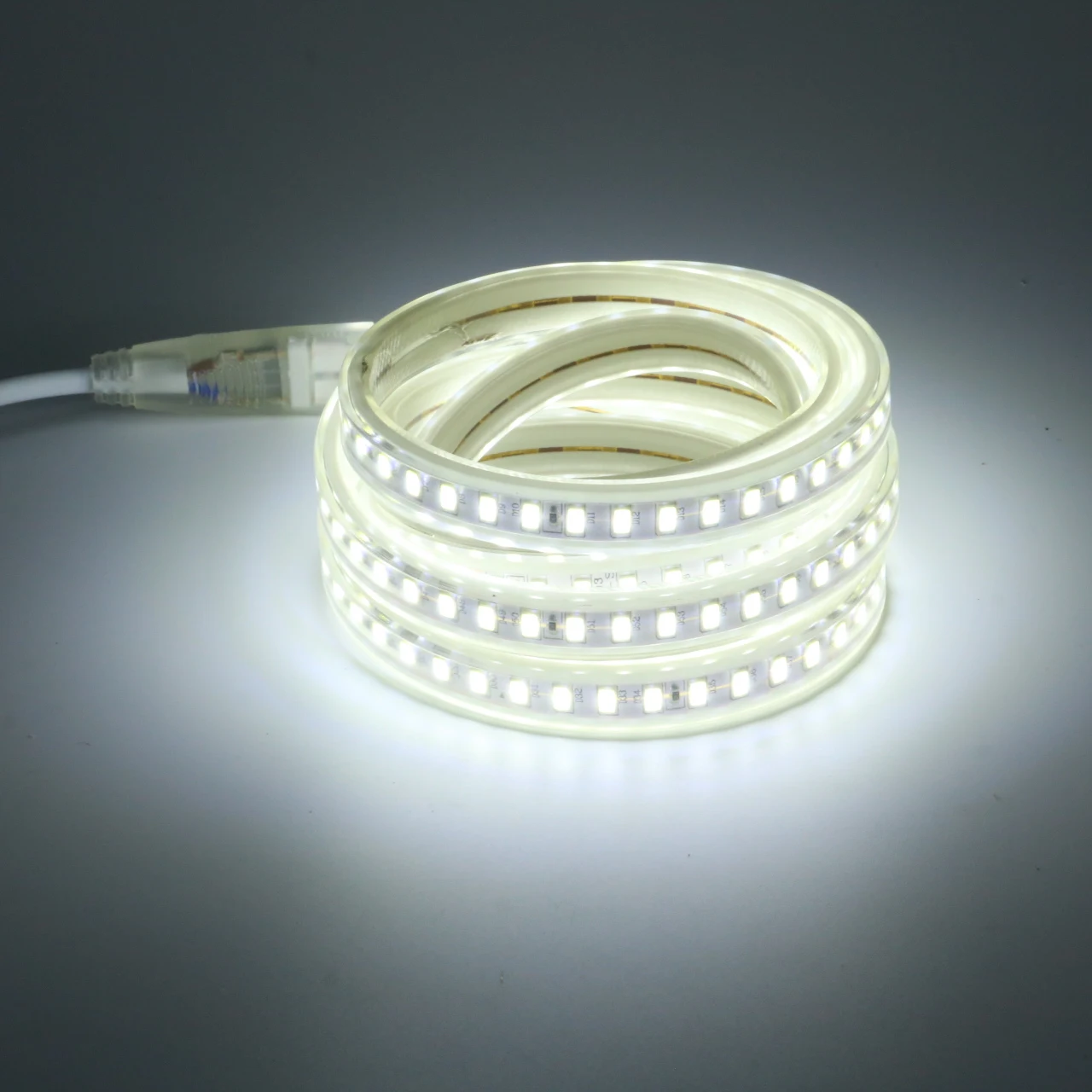 Imagem -03 - Impermeável Led Strip Lights com Plug ue Quarto Cozinha Varanda Ip67 Branco Quente Branco Frio 220 Volts 5730 m m m m 10 m