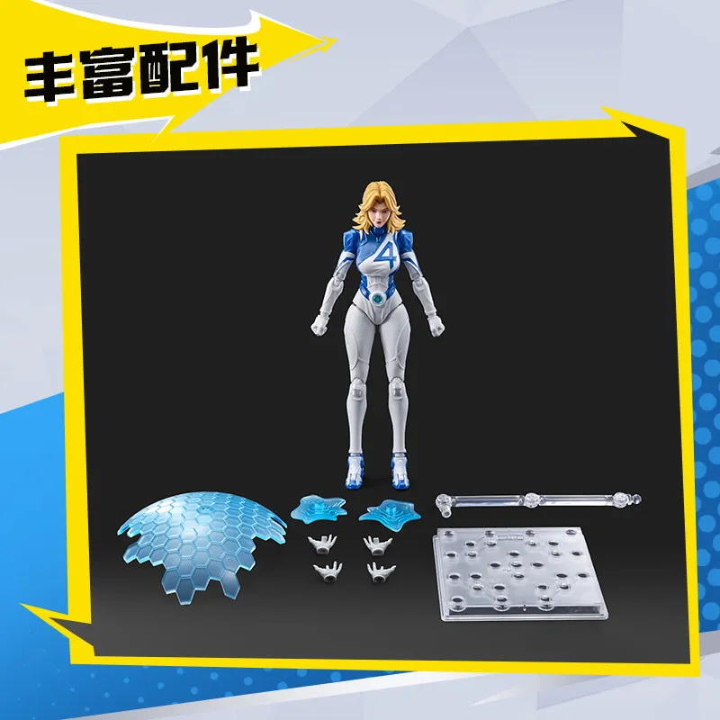 Blokees Rivals Assemble Model Kit Jeff The Land Shark Invisible Woman SpiderMan 36 Articulated Joints Posable Action Figure toys - view 4