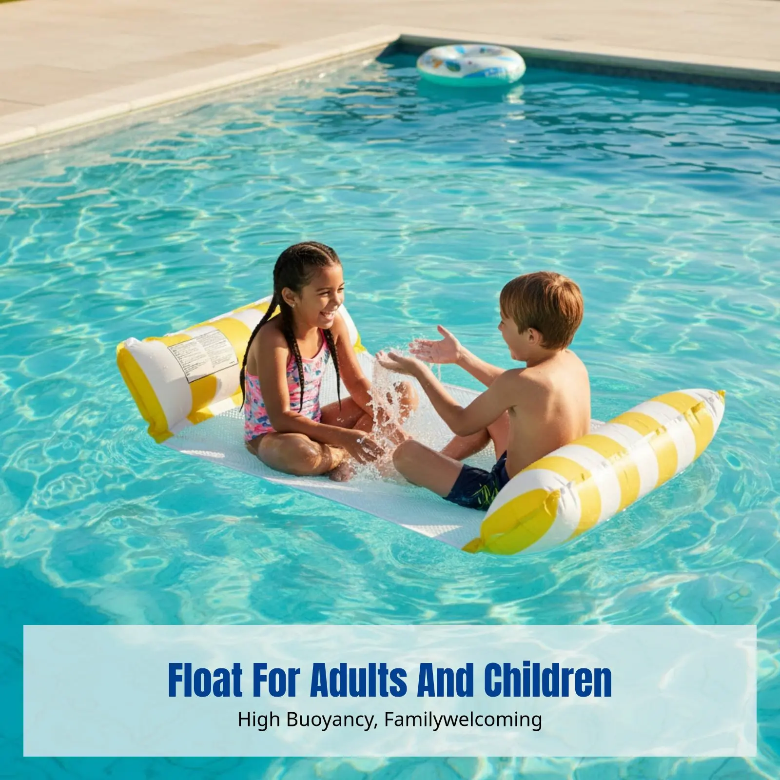 

Надувной шезлонг-кровать для воды, сетчатый плотик для бассейна, с двойной трубкой, из дышащего нейлона, случайный цвет