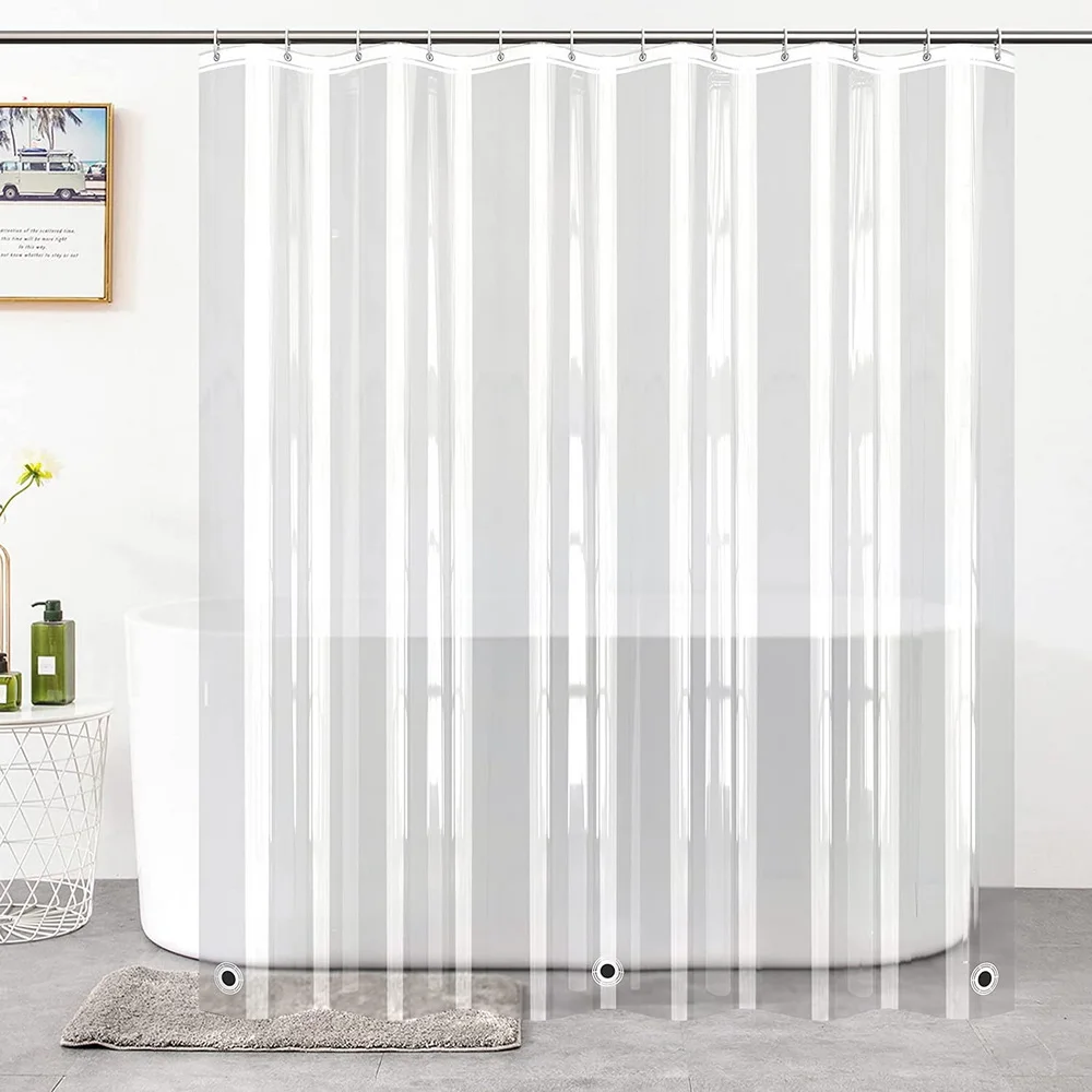 Transparent Shower Curtain High Permeability PEVA Material Waterproof Easy To Take Care of Bathtub Shower Room Partition Curtain