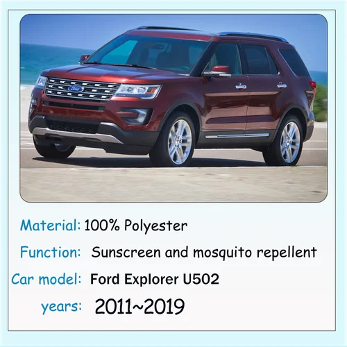 Imagen 2 del producto Para Ford Explorer U502 2011 ~ 2019 2012 2013 2014 2015 2016 2017 2018 parasol de privacidad de malla magnética para coche ventana lateral parasol accesorios de protección