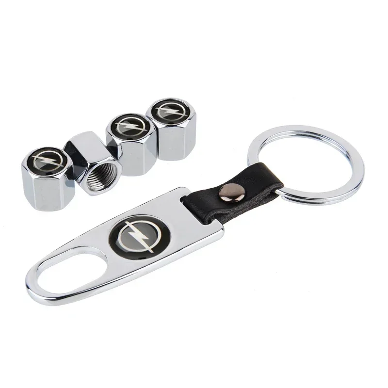 Car Styling Wheel Tire Valve Stem Caps with Keychain for Opel Insignia Astra G H J Corsa D Mokka Zafira Vectra B Meriva Combo