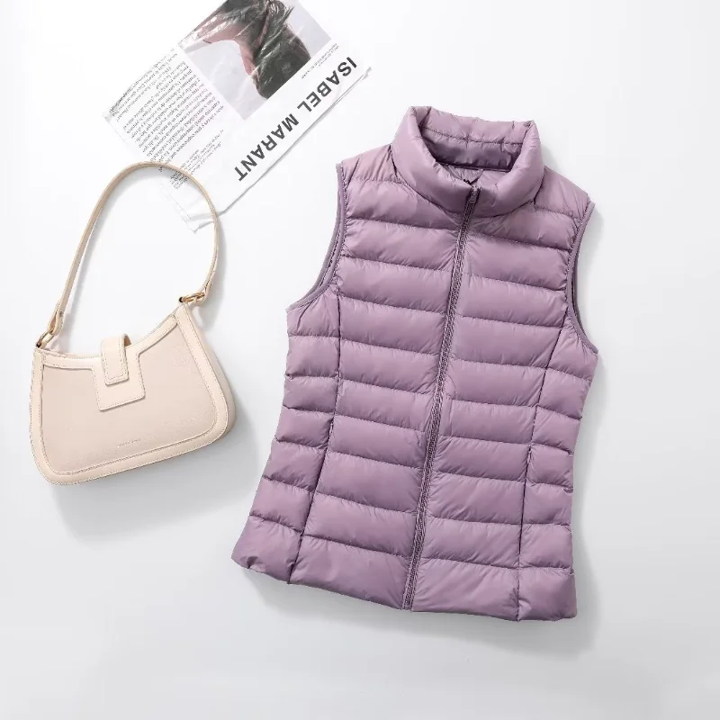 Manteau coupe-vent léger pour femme, gilet chaud, parka en duvet de canard blanc, 11 couleurs, glacé, printemps, nouveau, 2023