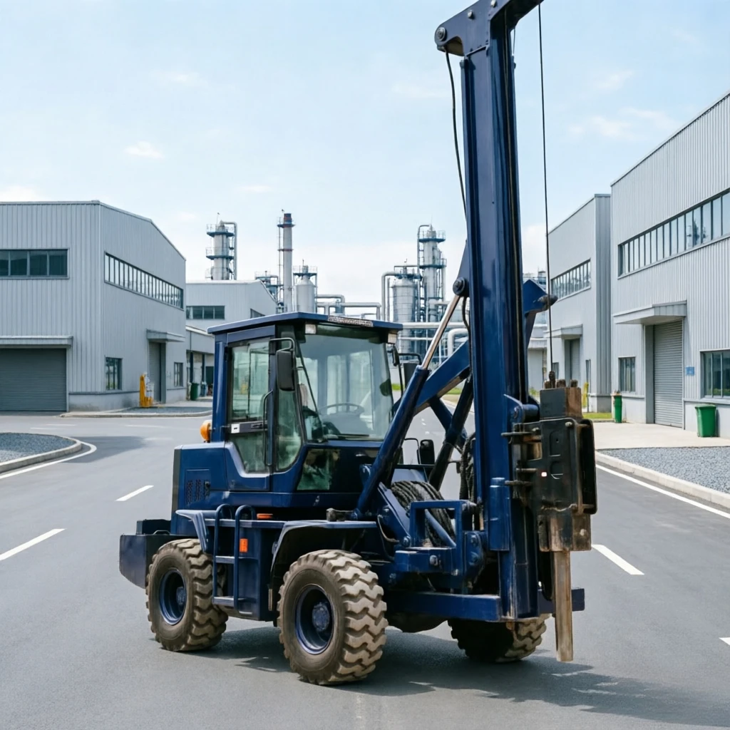Mobile Small Mini Hydraulic Pile Driver for Concrete Piling Highway Guardrail Fence Post Driving Machine Customized