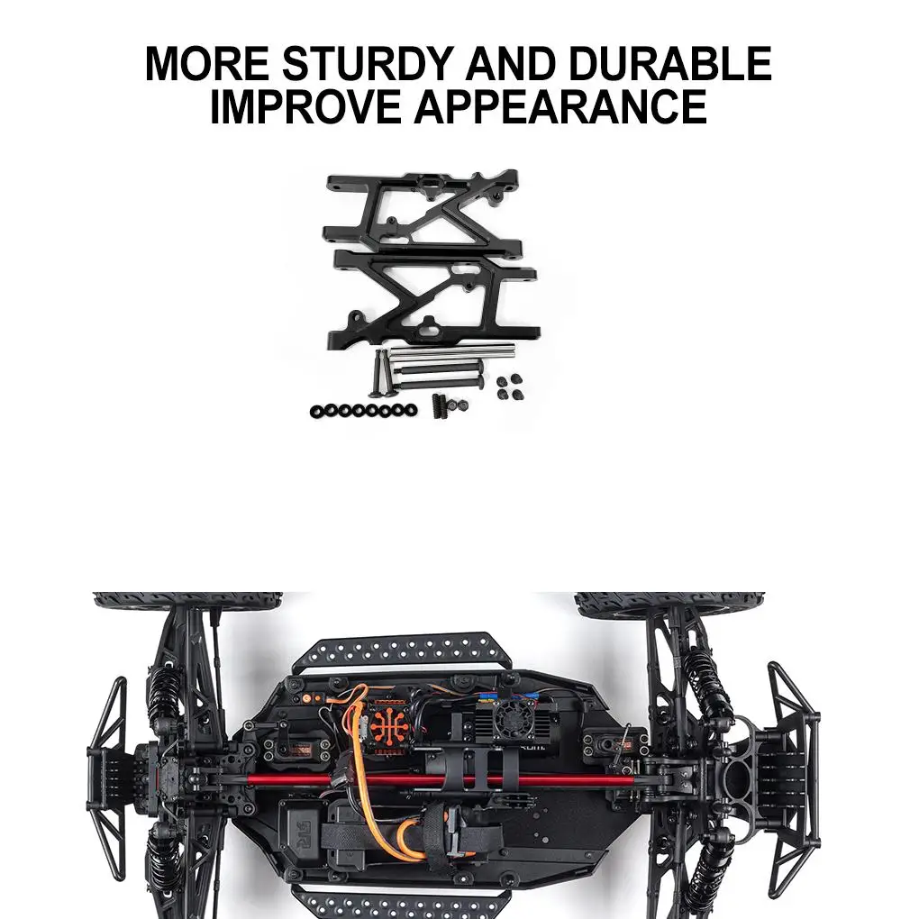 2 uds aleación de aluminio 1/7 brazo de suspensión inferior trasero para 6S RC pieza de coche accesorios de coche piezas de repuesto