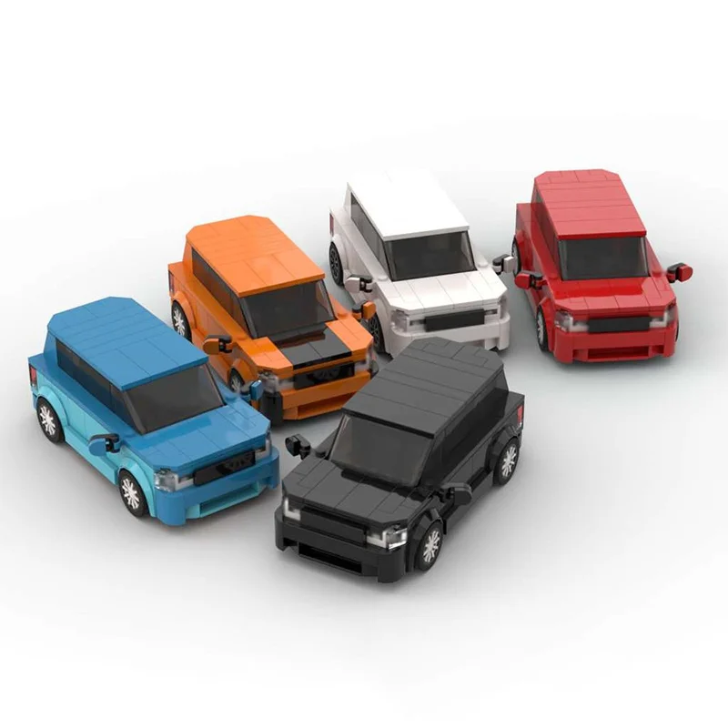 City Car Model MOC Building Bricks Compact Car Vehicle Pack Modular Technology Children Holiday Gifts Assemble Toys Suit