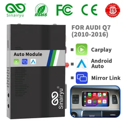 Sinairyu Wireless Android Auto Interface for Audi Q7 2010-2015 with MMI 3G Support Mirrorlink Airplay Siri Carplay