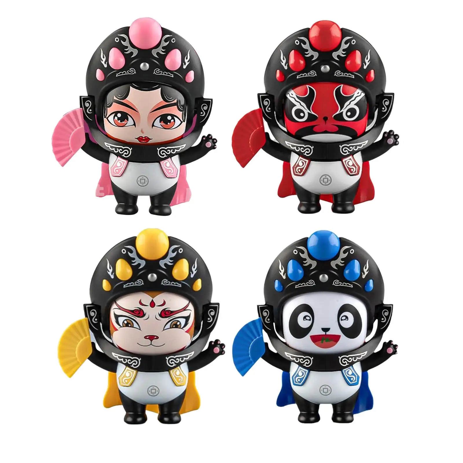 Sichuan Opera Face Changing Doll Cute Miniature Figurine Toy for Car Interior Decoration Office Cabinet Bookshelf New Year Gift