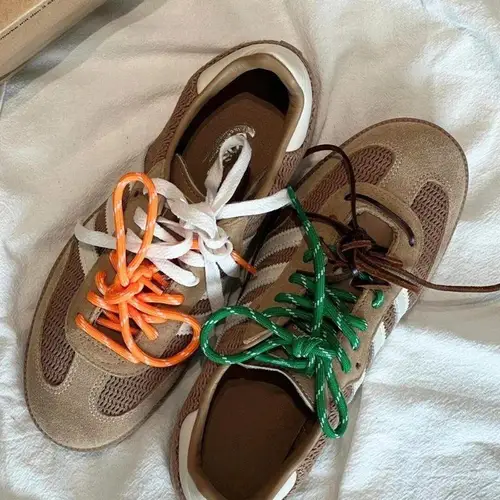 4 unids/set Vintage cordones DE entrenamiento Miu redondo plano cordones DE cuero combinación DIY deportes Casual zapatos individuales cordones