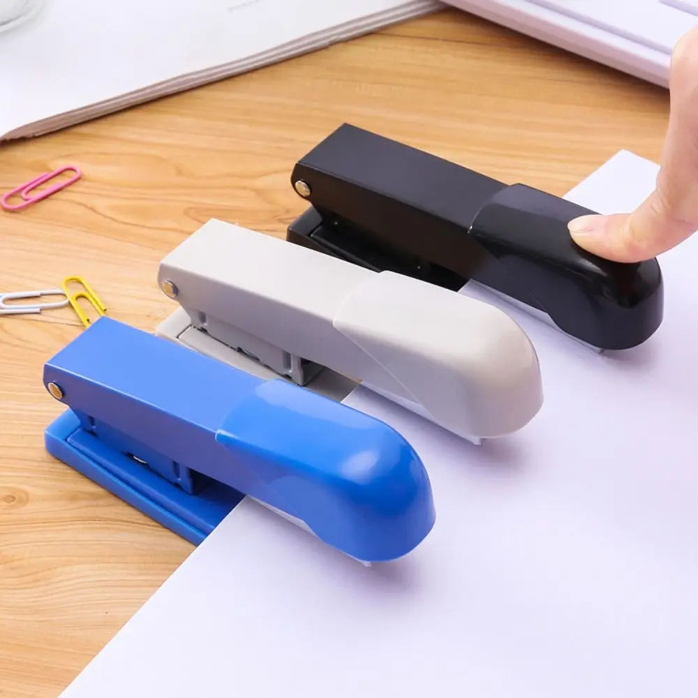 Large Size Labor-Saving Stapler Efficient Stable Paper Stapling Machine Grey/Black/Blue Simple Office Accessories