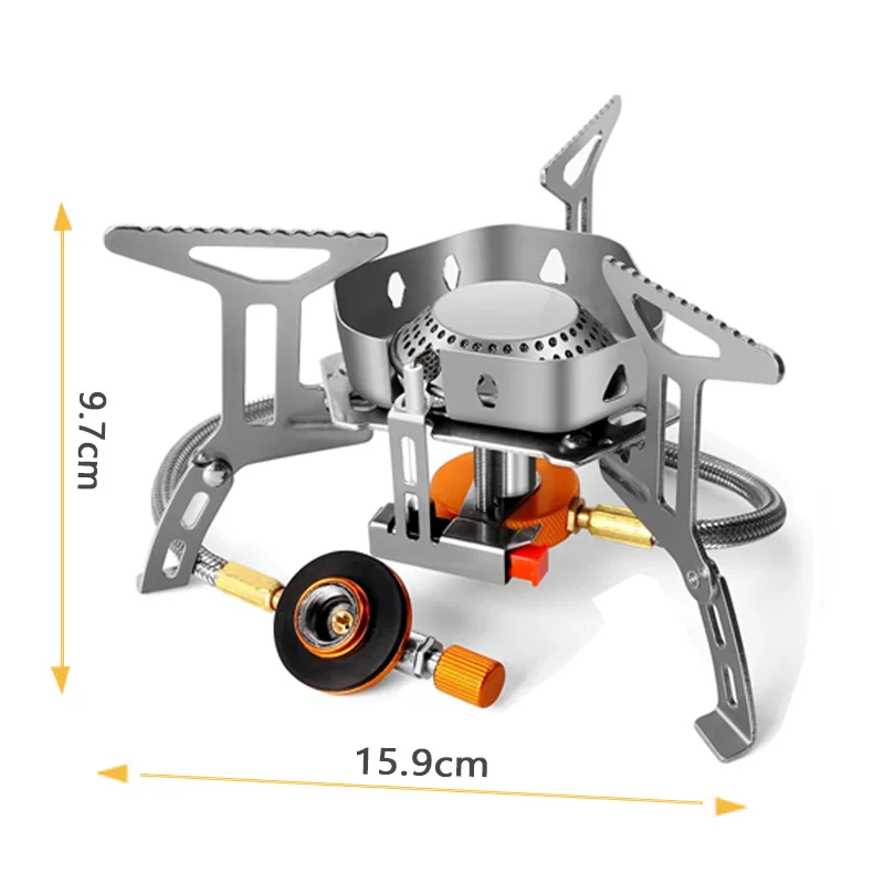 Imagem -04 - Adaptador de Gás Butano High Pressure Camping Burner Fogão a Gás Portátil Turismo e Camping Fogão a Gás Viagem Natureza Caminhada