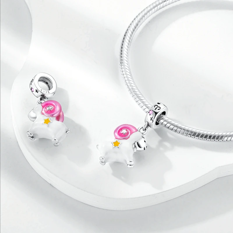 925 Sterling Silver 12 Constellation Luminous Charms Beads Pendants Fit Original Bracelet Neckalce Charm DIY Jewelry