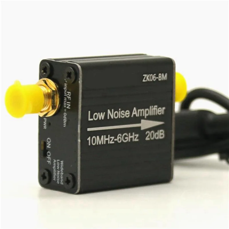 Módulo pré-amplificador de potência rf 4x lna 100khz-6ghz/10ghz 20db amplificador de baixo ruído lna de alto ganho ZK06-BM-VVNB