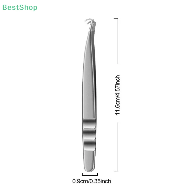 Pince à épiler pour points noirs d'acné, Clip à crochet en forme de 7, beauté du visage, outils pour enlever l'acné, pour les soins de la peau