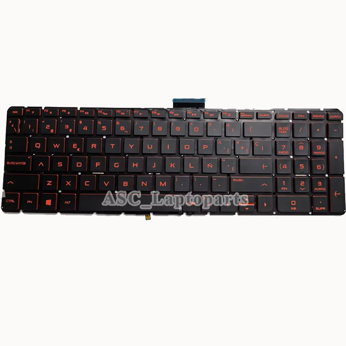 New Latin Spanish Keyboard for HP Pavilion 15-an 15-as 15-ae 15-bc 17-ab 17-R 17-U 17-W 17-N Series Red BACKLIT