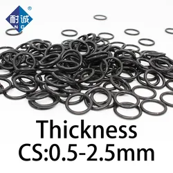 O-ring thickness 0.5/2.5mm CS NBR Nitrile sealing temperature resistant gasket rubber ring complete in specifications