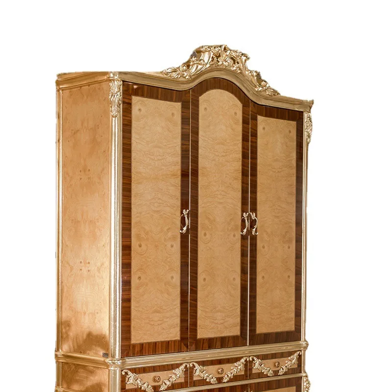Bedroom mahogany carved locker decorative cabinet