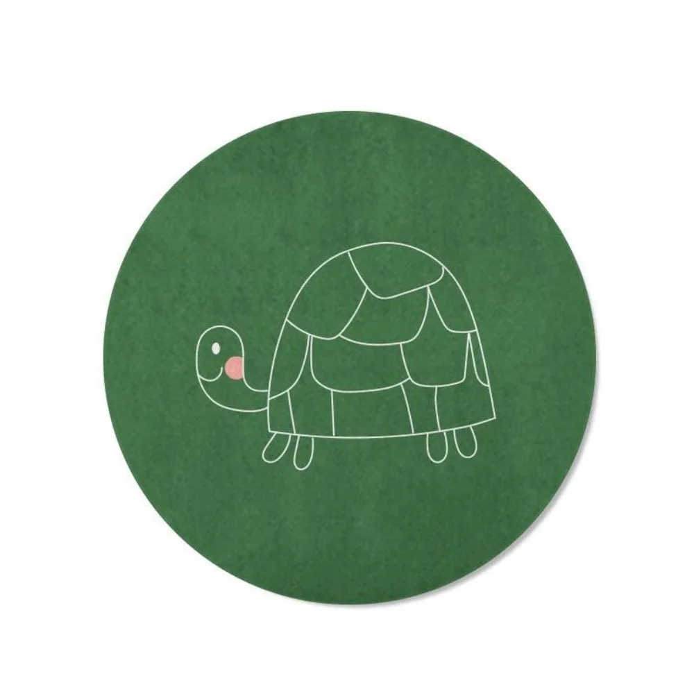 

Simple turtle drawing design mouse pad, green rubber, washable and durable, high-definition printing computer accessory