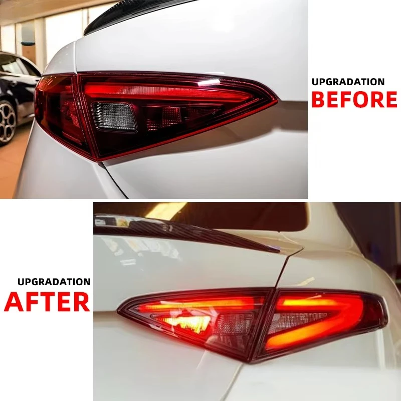 YU GUANG LED Tail Light for  Giulia 2016-2023 Upgrade Rear Lamp Turn and Brake Signal Clear 12V New Condition Taillamp