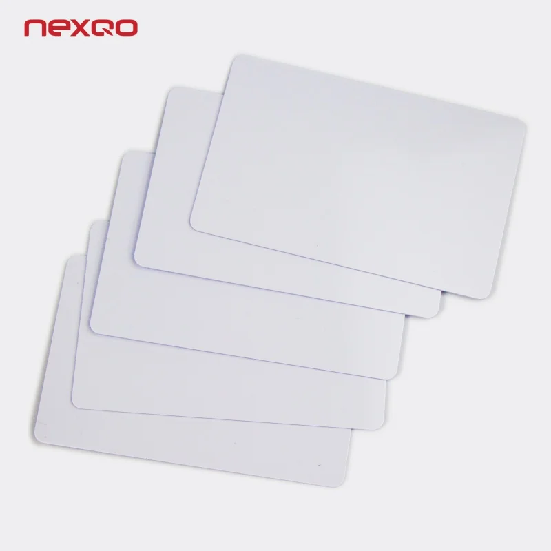 Customized Top quality cr80 blank plain white 30mil pvc plastic id card with free samples