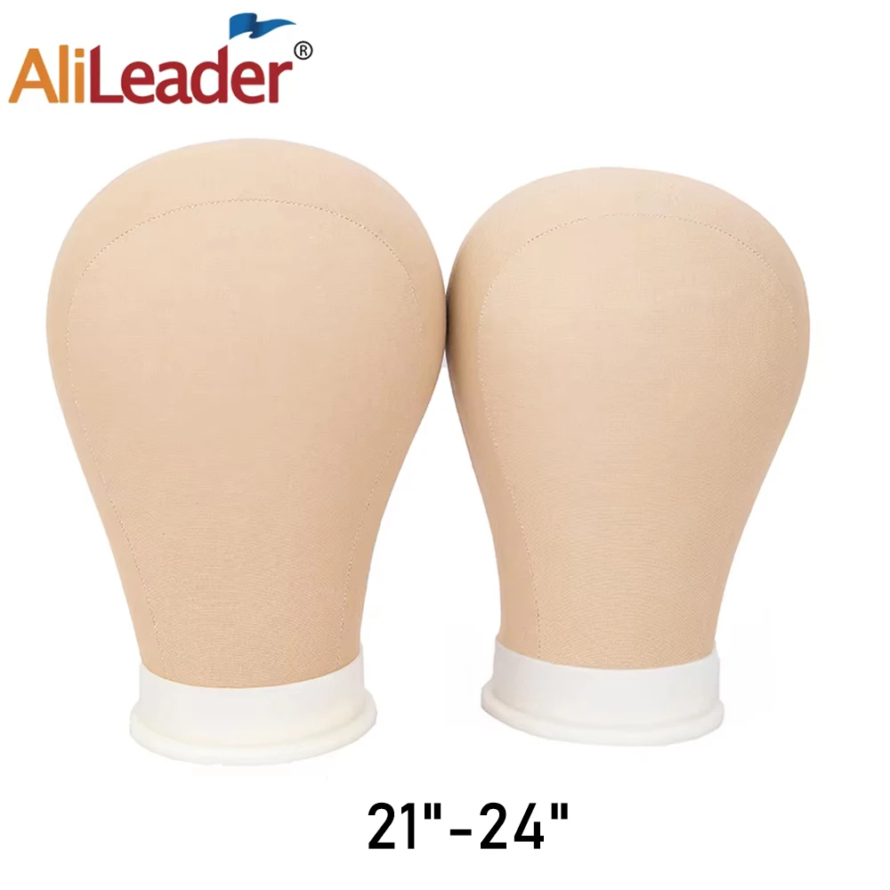 

21-24 Inch Canvas Wig Making Mannequin Head with Mount Hole Styling Display Manikin for Wig Creation
