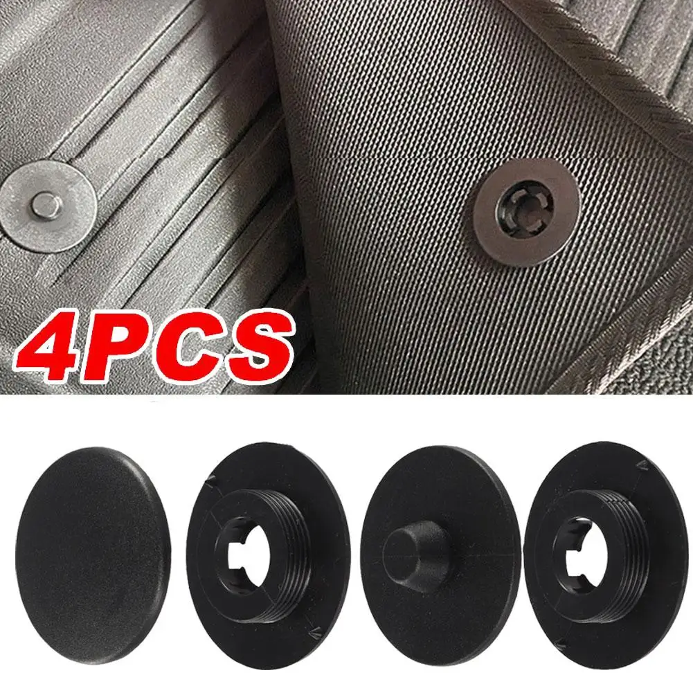 4 Pcs Car Foot Mat Clip Carpet Surface Fix Buckle Double Layer Detachable Spare Case Cushion Button Automotive Interior Products