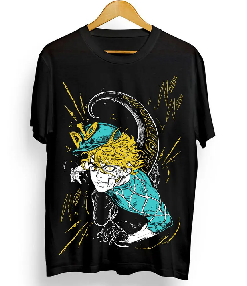 Jojo s Bizarre Diego Brando T-shirt Anime Manga Graphic Tee All Size Black Shirt