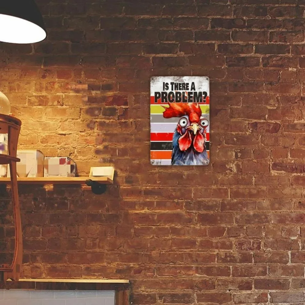 

Забавный петух, металлический знак, сумасшедший сарай, двор, курица, юмор, ретро настенный художественный декор, графический знак, новинка, декор для комнаты, в помещении/на открытом воздухе