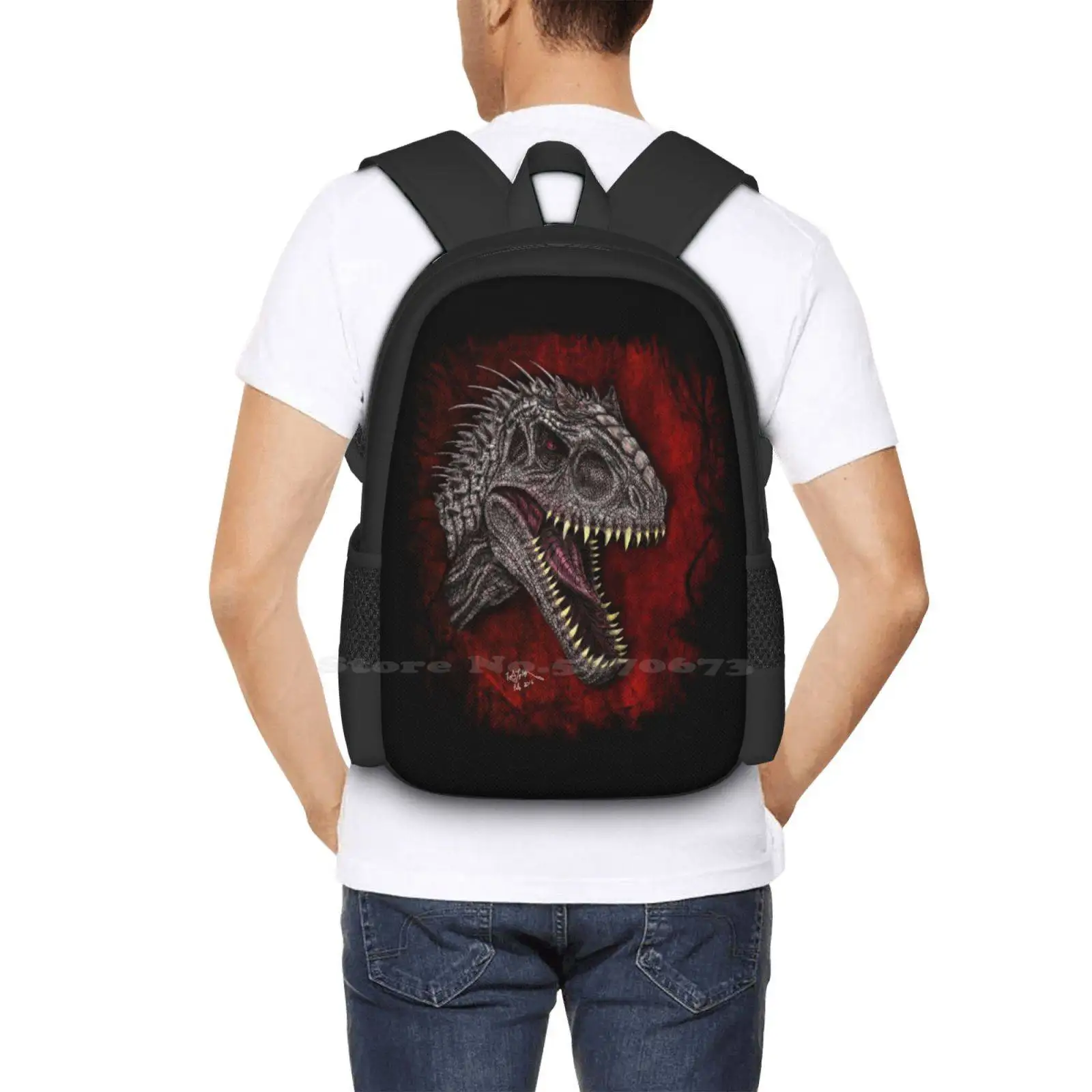 Indominus Rex Schult aschen Reise Laptop Rucksack Indominus Rex Welt Dinosaurier