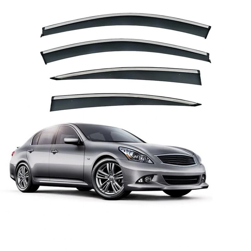 Window Visor Rain Guard Side Window Deflector Weather Shield For Infiniti Q40 2007 2008 2009 2010 2011 2012 2013 2014 2015