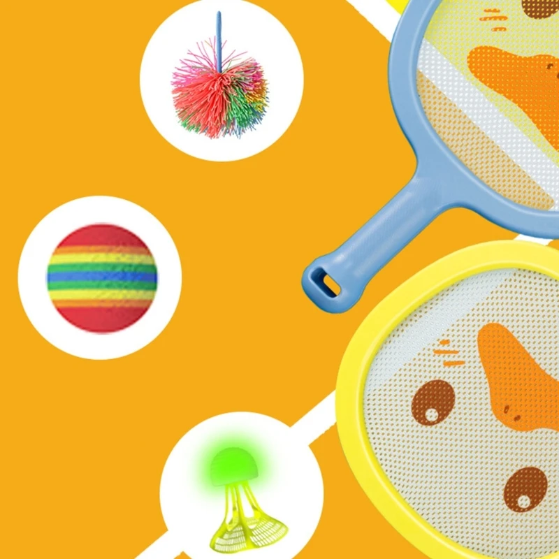 

Kids Tennis Rackets Set With 3 Soft Training Balls And Shuttlecocks For Indoor Outdoor Sports Game Includes Storage Bag