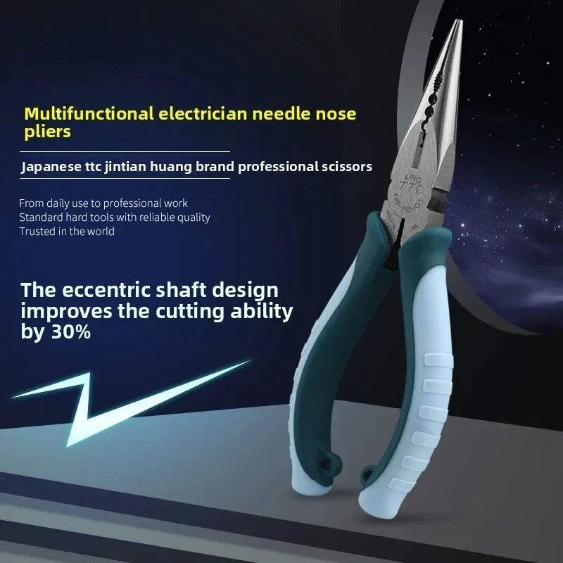 

Japan TTC Kakuta PRP-150 KRP-150 Imported Electricians Long Nose Pliers Multi-Purpose Electronic Bent Nose Strong Eccentric Tool
