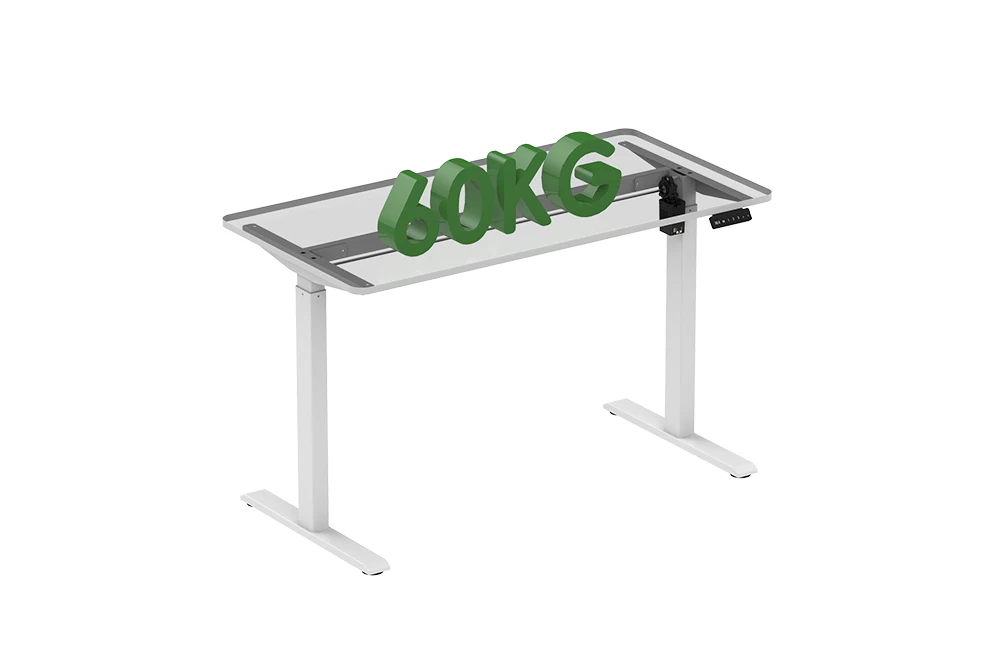 Image 4: Cadre de table électrique réglable pour bureau assis-debout avec un moteur, 2 niveaux de réglage de la hauteur, pour bureau