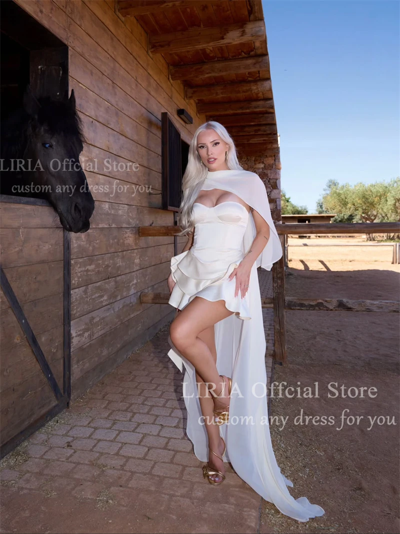 LIRIA Customized Off White Sho - огляд і ціна Ruched Dress Mini