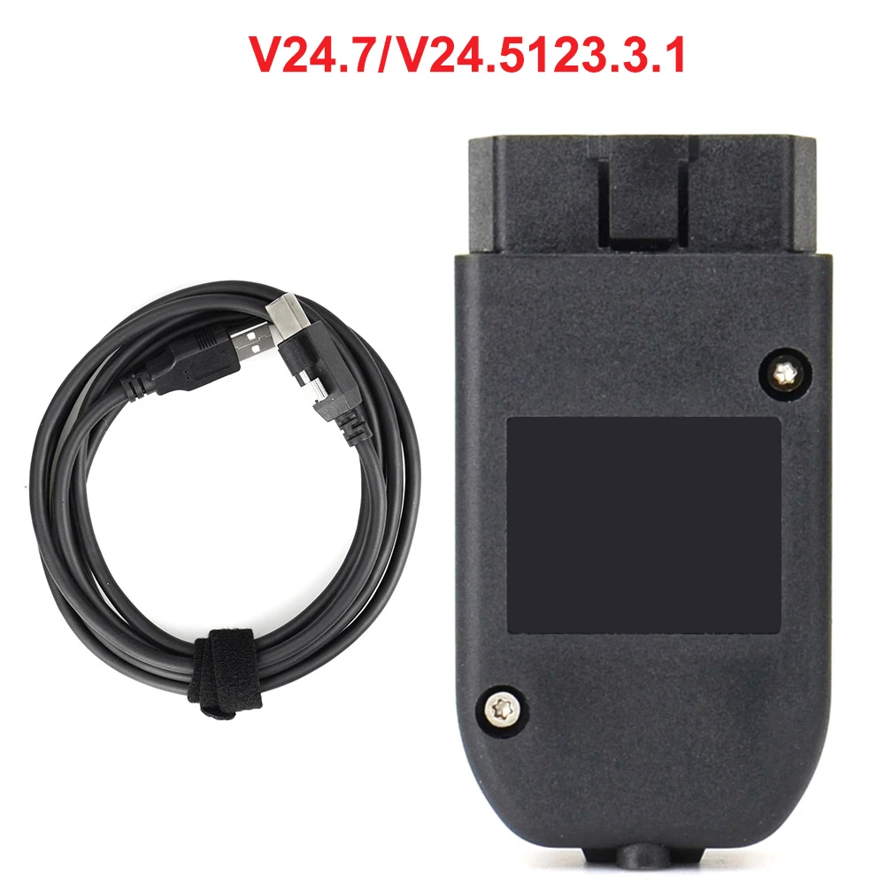 أحدث V24.5 لواجهة VAG HEX V2 USB غير محدود VINs ATMEGA162 Obd2 الماسح الضوئي لأداة تشخيص السيارة كابل VAG HEX V2