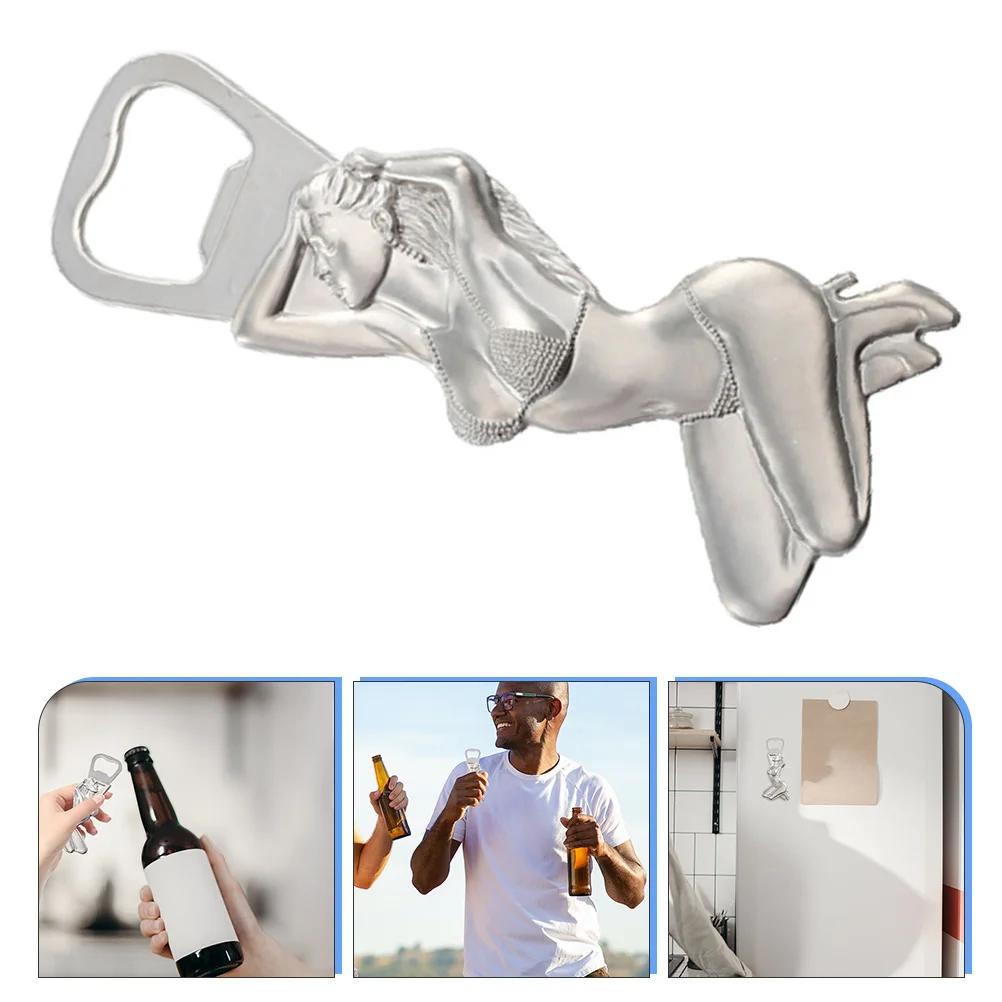 Opener Bottle Beer Fridge Magnet Magnets Funny Openers Capforkitchen 3D Decorative Shape Lady Novelty Metal Sticker