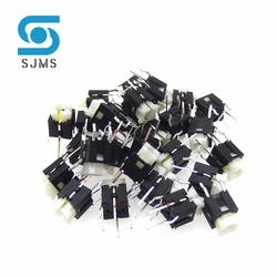 100Pcs 6*6*8.4mm 6*6mm Through Hole Reset Micro Push Button Tactile Momentary Switch With LED Green Yellow Red White Blue Light