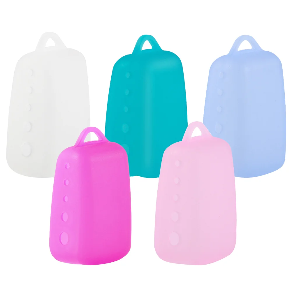 5 Pcs Toothbrush Dustproof Protective Cover Silicone Lids Travel Cap Covers Portable Lightweight Storage