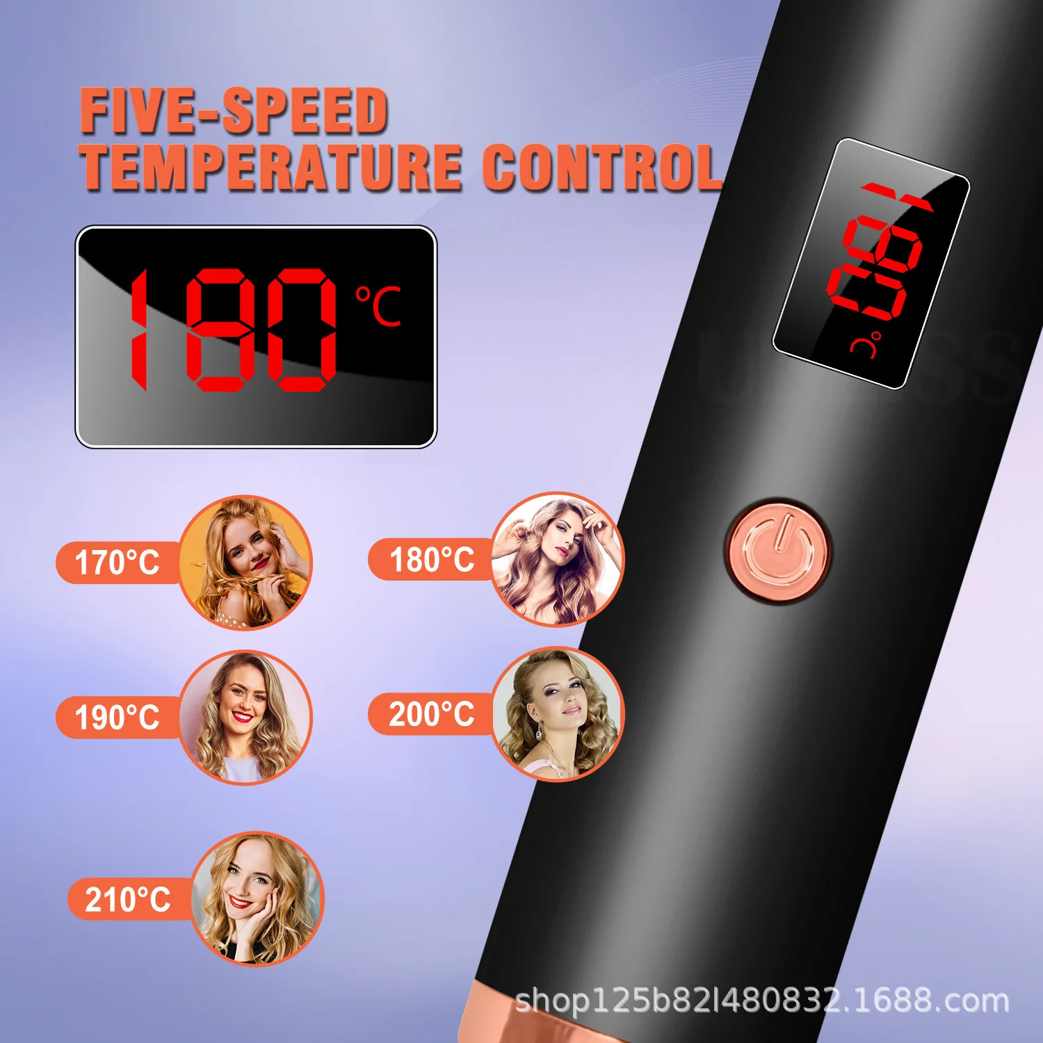 Iron PTC Heating Constant Temperature Roller Comb Curling Iron Electric Comb Fluffy Curling