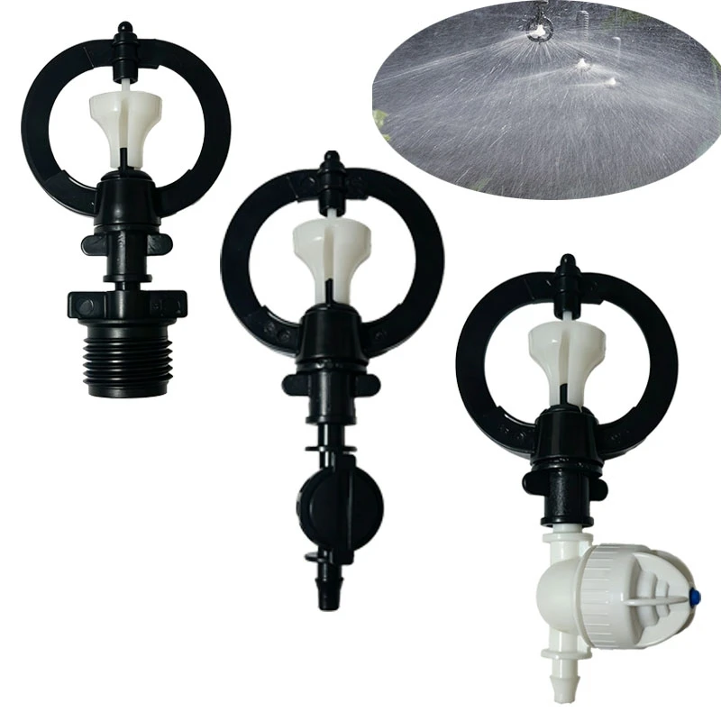 360 ° Rotating, Irrigation Sprinkler, Irrigation Nozzle, Micro Garden Watering Spray Head Misting Nozzle for Garden Yard Lawn