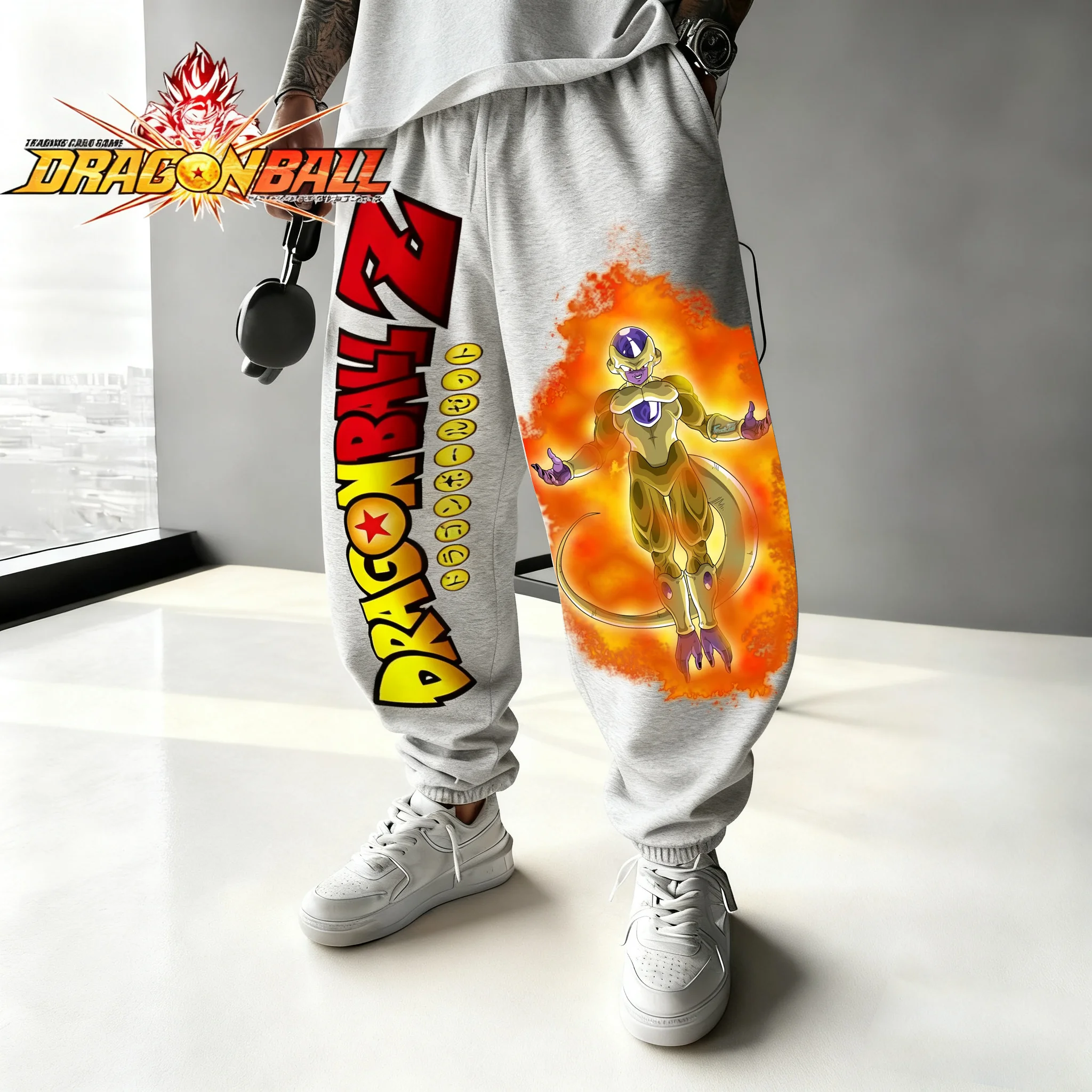 2025秋冬 日本アニメ ドラゴンボール ゴールデンフォーム フリーザ 孫悟空 コットン プリント ファッション スウェットパンツ メンズ ストリートパンツ Y2K
