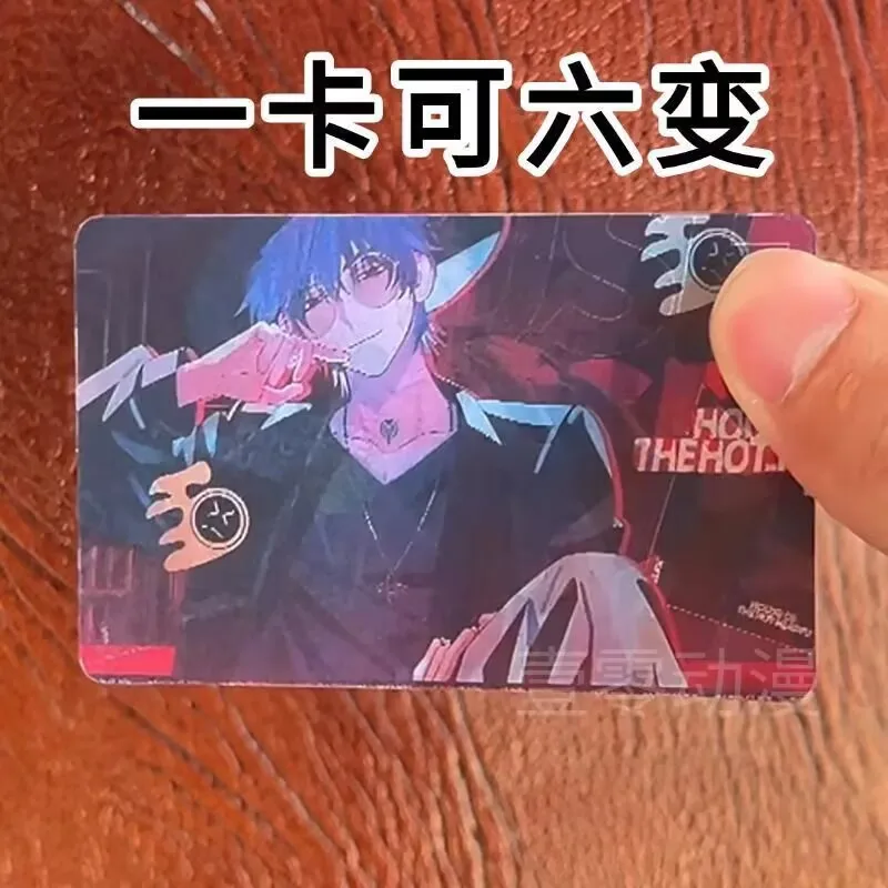 Агент по времени, периферийные изделия, 6-жильная решетка, 2D-карта Лу Гуанчэн, японское аниме, 3-дюймовая маленькая карта в подарок