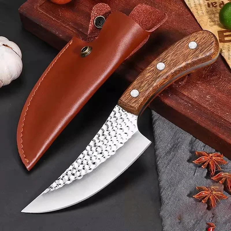 Mongolian wind with set curved knife, sharp boning knife, kitchen multi-functional kitchen knife, high hardness slaughter knife