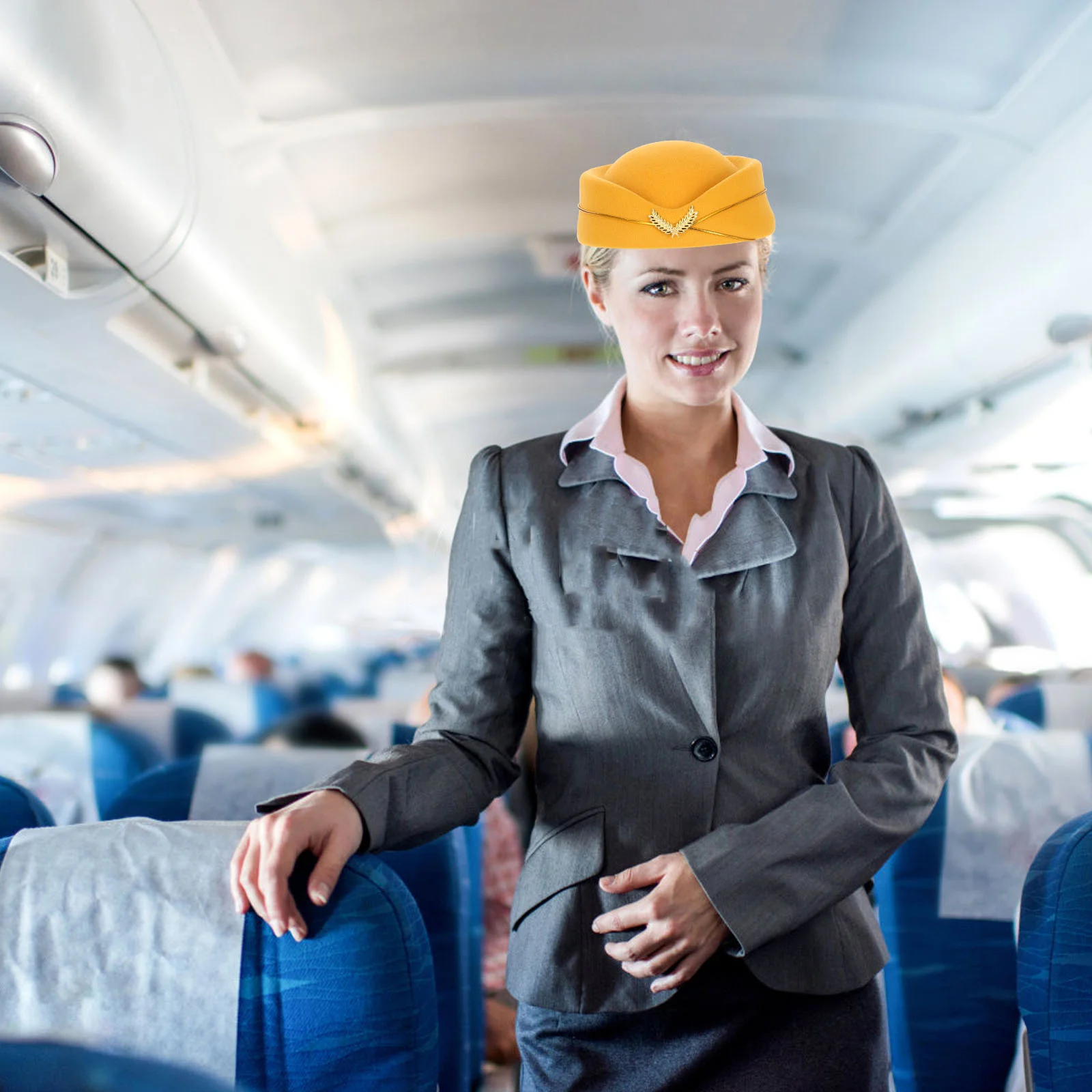 Stewardess Hat Flight Attendant Costume Air Bulk Airplane Hostess Imitation Monny Airline