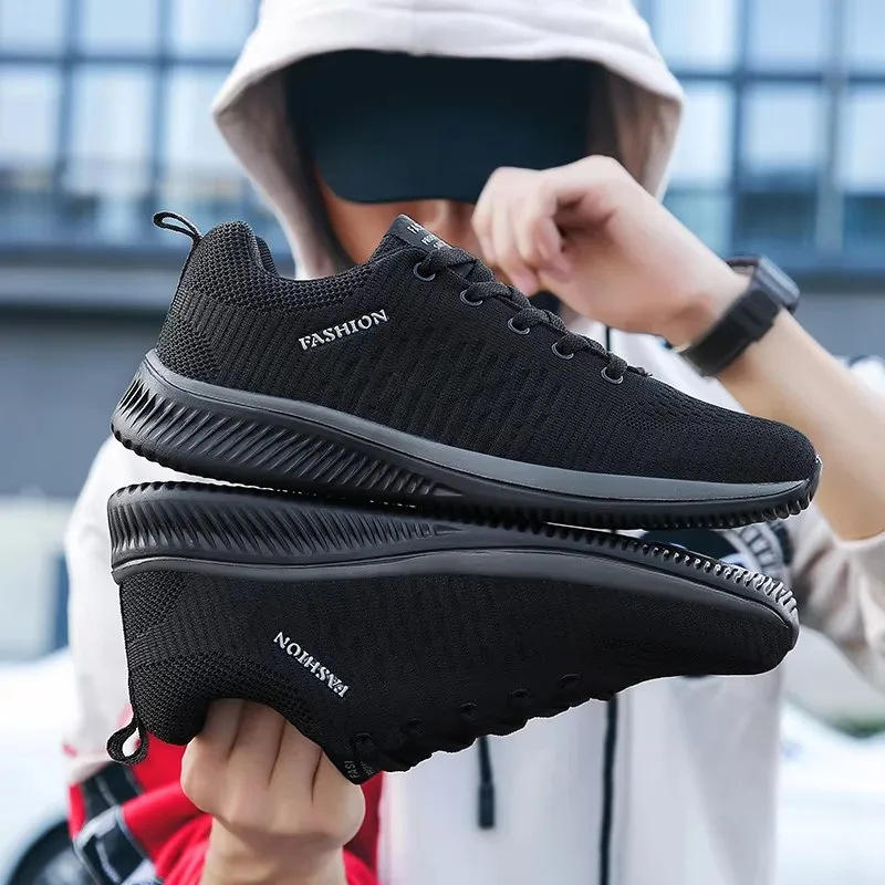 Men Running Walking Knit Shoes Fashion Casual Men Sneakers Breathable Sport Athletic Gym Lightweight Running Shoes