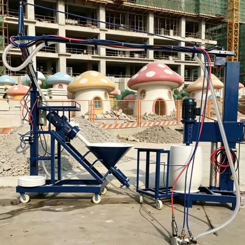 GFRC Sprayer GRC Glass Fiber Spraying Machine Mixer for Roman Column Balustrade Garden Fountain Outdoor Decoration Customized