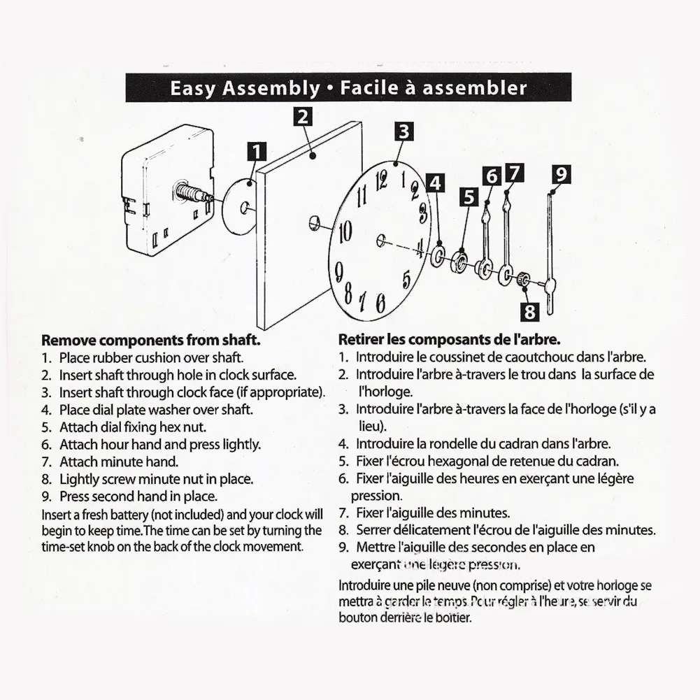 Clock Movement Clock Mechanism 130μA Spindle 8-31MM Wide Application 1.3V~1.7V DIY Quartz Clock Movemen Mechanism