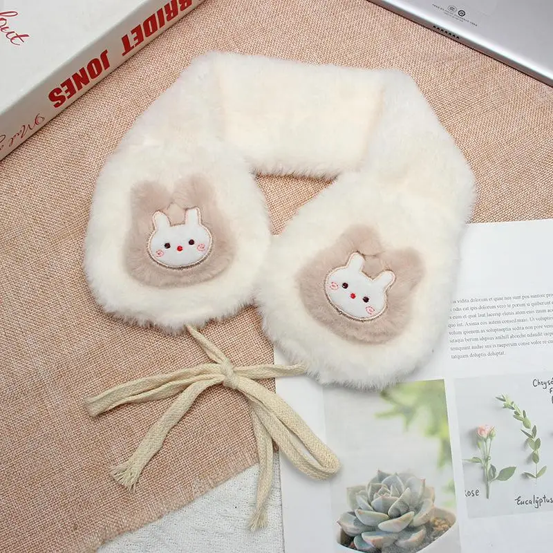 1Pc Creative Cute Cartoon Rabbit Lace Up Earmuffs Women Winter Cycling Ear Protection Windproof Warm Plush Earmuffs