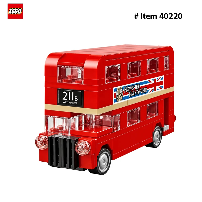 LEGO 40220 Creator Double Decker London BusBuilding Blocks Bricks Toy for Kids Children\'s Day Birthday Gift (118 Pieces)